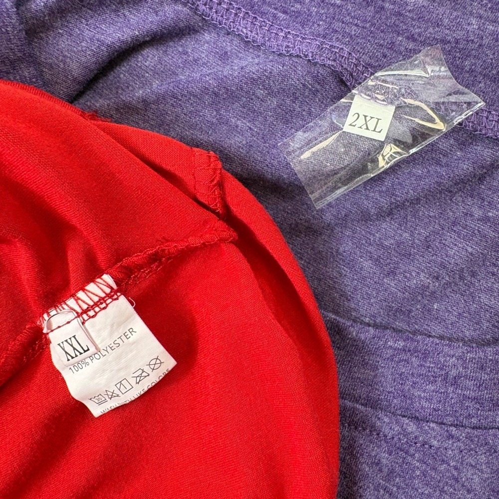 Lot of 2 Teacher T-Shirts XXL Coffee Powers & Halloween Witch Purple Red Graphic - Picture 2 of 8